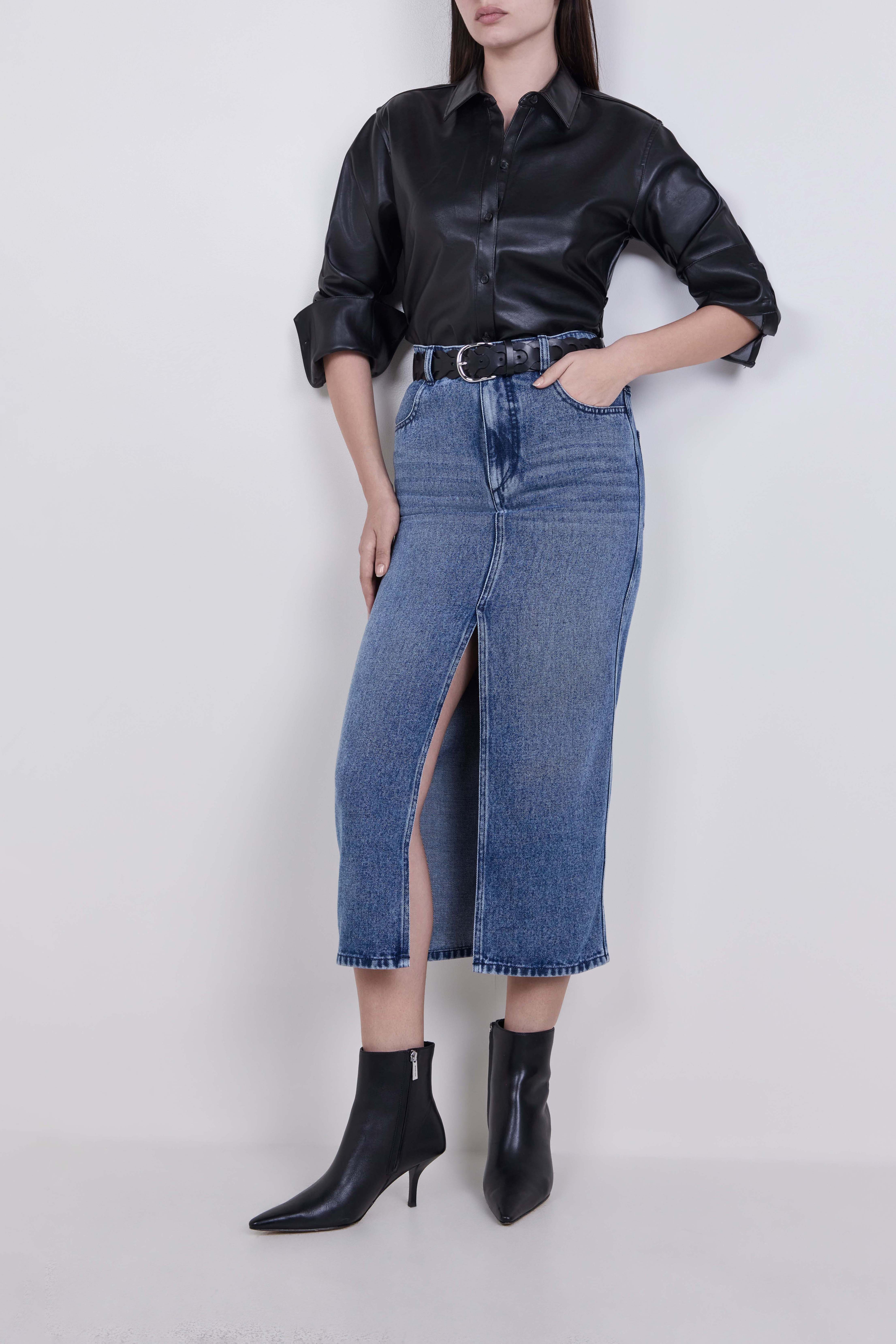 חצאית ג'ינס מידי